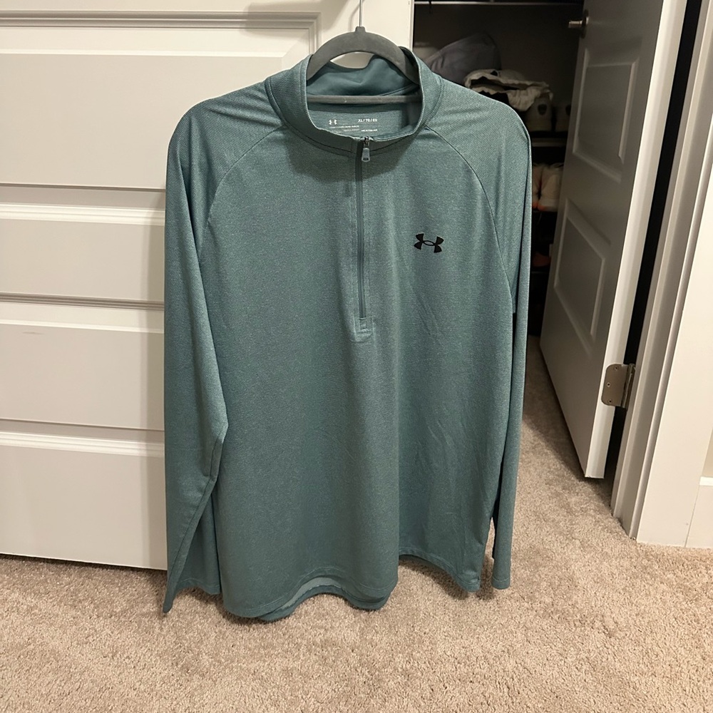 Under Armour Men's Green Heat Gear Quarter Zip